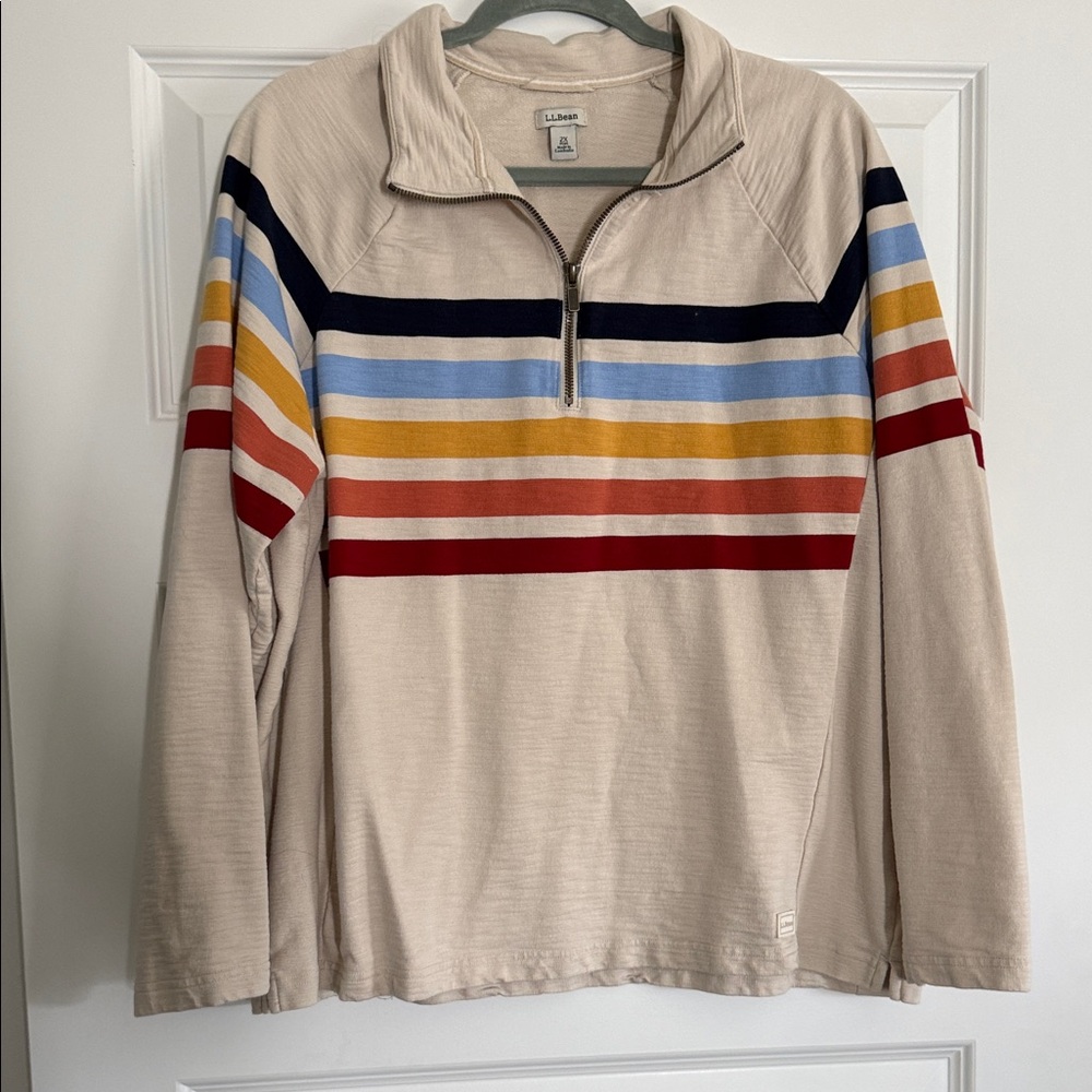 L.L. Bean Cream Knit Plus Size Top